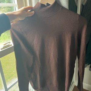 Zara Basic Knit Mock Neck Sweater